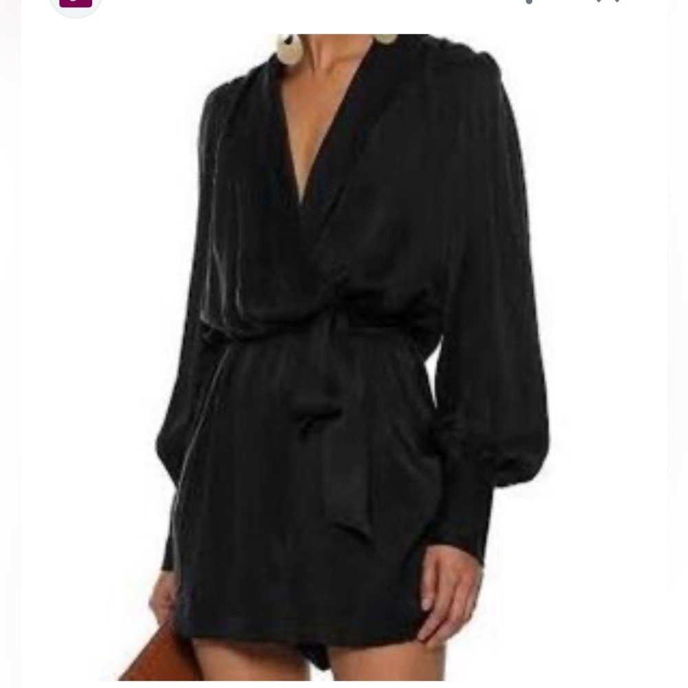 Zimmermann wrap playsuit, black
